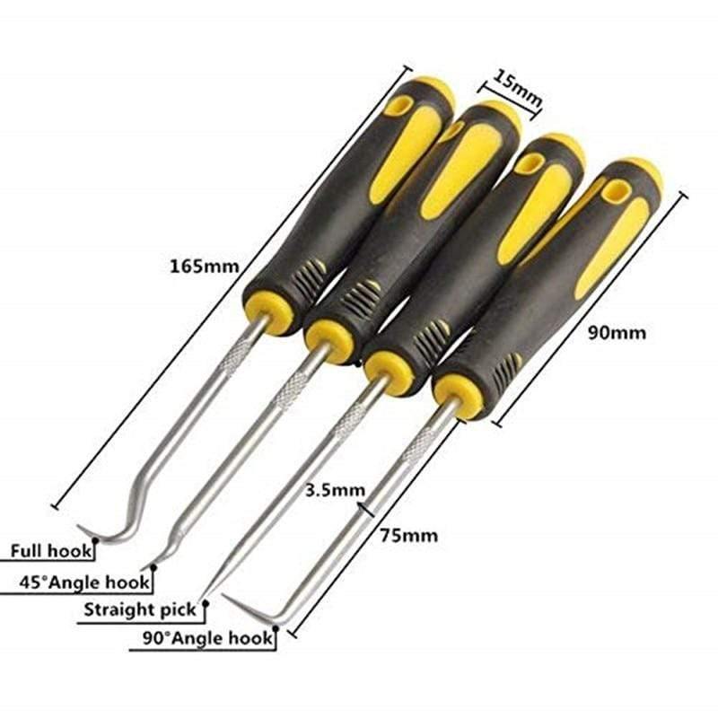 4 Pieces/Set Robust Car Hook Oil Seal Gasket Remover Pick Set Hand Tool