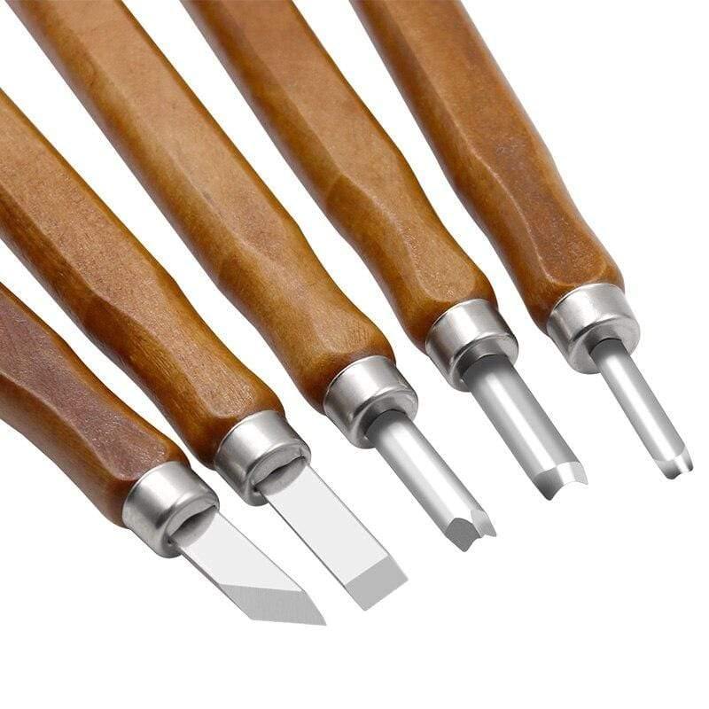 5 pieces/lot wood carving chisel knives for basic woodcut DIY tools and detailed woodwork chisels hand tools