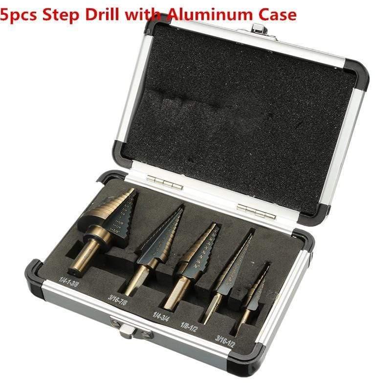 Multi-sizes HSS steel titanium step drill bits 3-12/4-12/4-20/4-32mm step cone cutting tools steel wood metal drilling