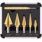 Multi-sizes HSS steel titanium step drill bits 3-12/4-12/4-20/4-32mm step cone cutting tools steel wood metal drilling