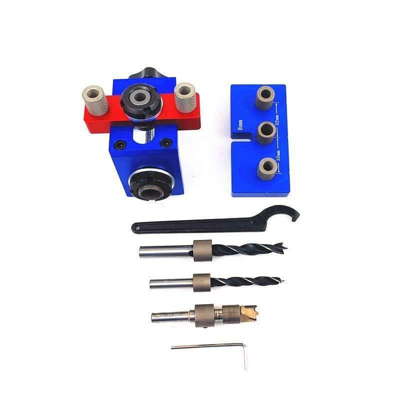 Pocket Hole Jig Kit Doweling Jig Wood Vertical Drilling Removable Locator for Furniture Connecting Hole Cutter Carpentry Tools