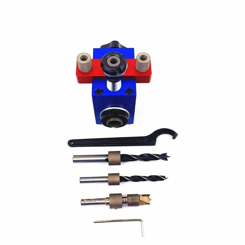 Pocket Hole Jig Kit Doweling Jig Wood Vertical Drilling Removable Locator for Furniture Connecting Hole Cutter Carpentry Tools