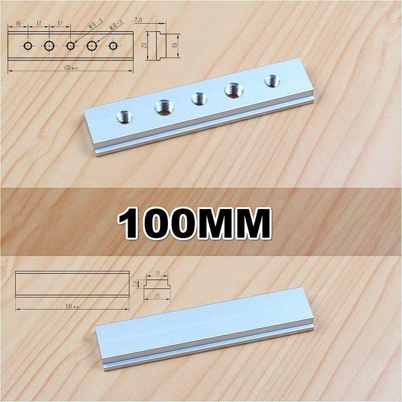 Aluminium T-slot rail M6 M8 sliding plate for T-slot T-rail miter track fixing slot woodworking tool router table tools
