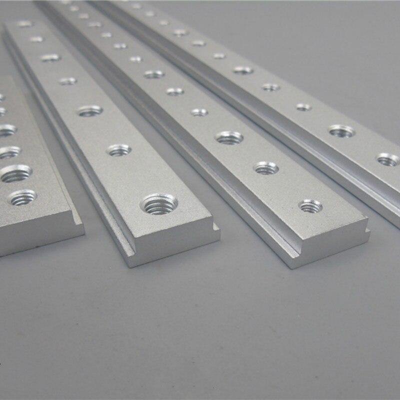 Aluminium T-slot rail M6 M8 sliding plate for T-slot T-rail miter track fixing slot woodworking tool router table tools