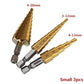 Multi-sizes HSS steel titanium step drill bits 3-12/4-12/4-20/4-32mm step cone cutting tools steel wood metal drilling