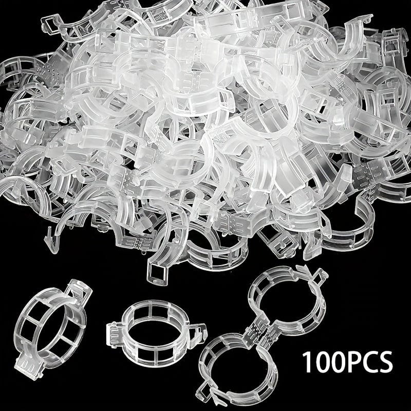 10/100Stk, Kunststoff Stand Pflanzenstand Clip Gartenclip, Tomaten Trauben Clip, Tomaten Stand Clip, Trauben Gemüse Tomaten wachsen aufrecht, um Pflanzen gesünder zu machen