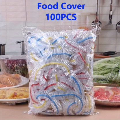 50/100/Stücke, Schutzhüllen, Wiederverwendbare Elastische Schutzhüllen für Lebensmittel, Dehnbare Lebensmittelabdeckung, Geeignet für Verschiedene Größen von Schüsseln und Tellern
