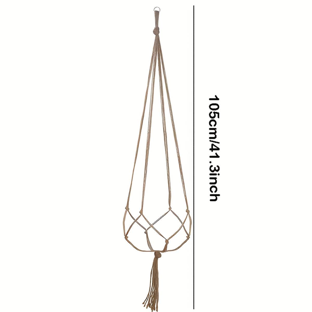 3 Stück/Set, Garten Woven Hängender Rahmen Blumentopf Netz Tasche Hanfseil Einfache Innen- und Außenhängende Korbdekoration