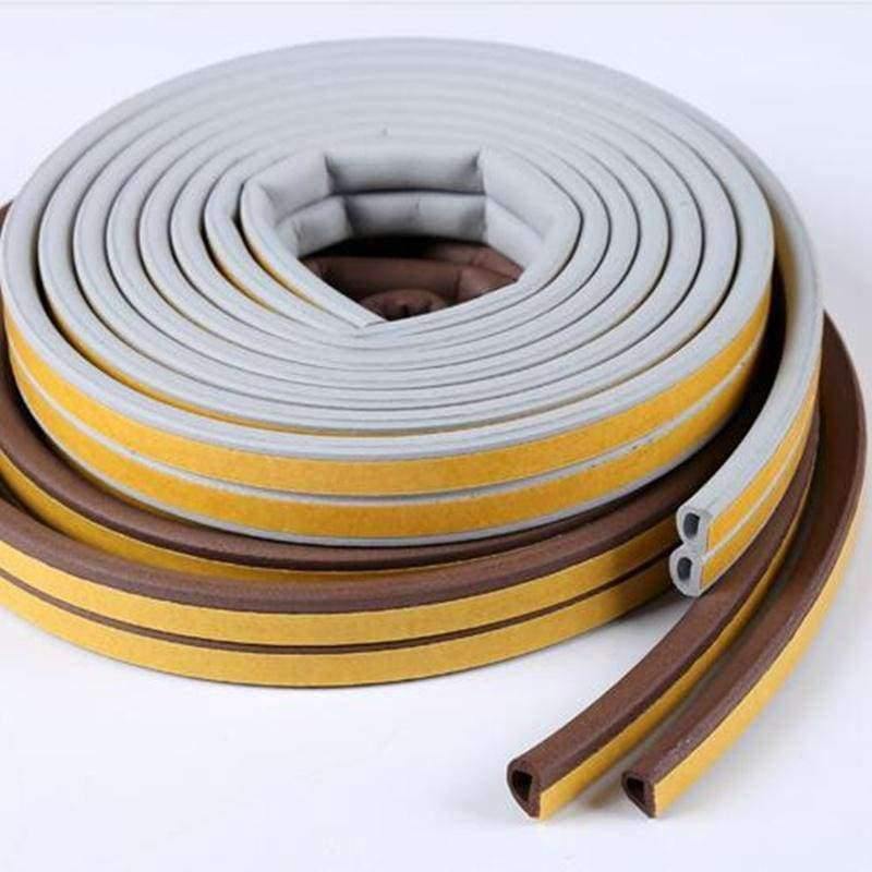 10M D/E/P Typ Self-Adhesive Sealing Strips Windproof Soundproof Window Door Seal Tape Anti-Collision Rubber Strips Tools