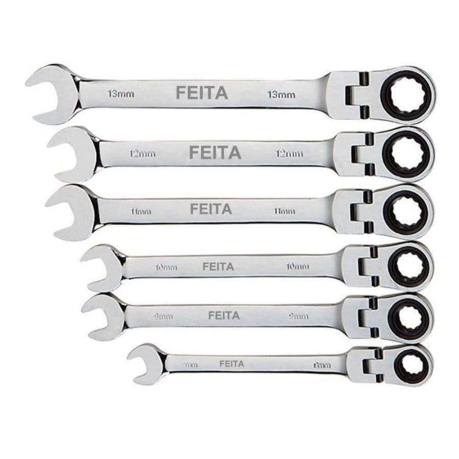 FEITA 8-13mm Wrench Set Torque Flexible Open End Bicycle Wrench Auto Repair Hand Tools (1PC & 6PCS/Set)