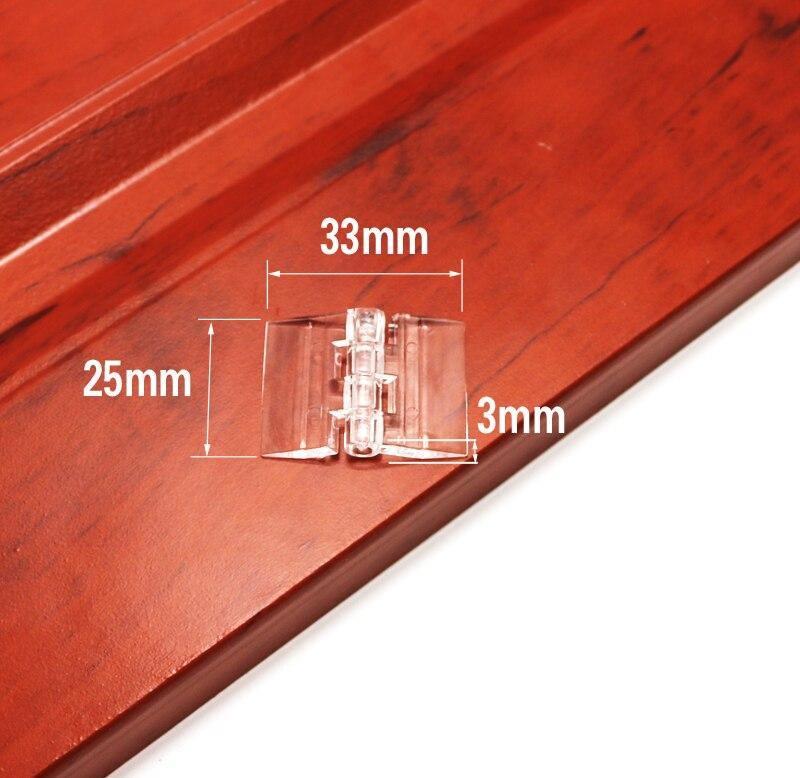 10 Stück 25X33mm 30X33mm 45x33mm 65x42mm Plastik Klapp-Scharniere Transparent Plexiglas Scharnier Haltbar Klar Acryl