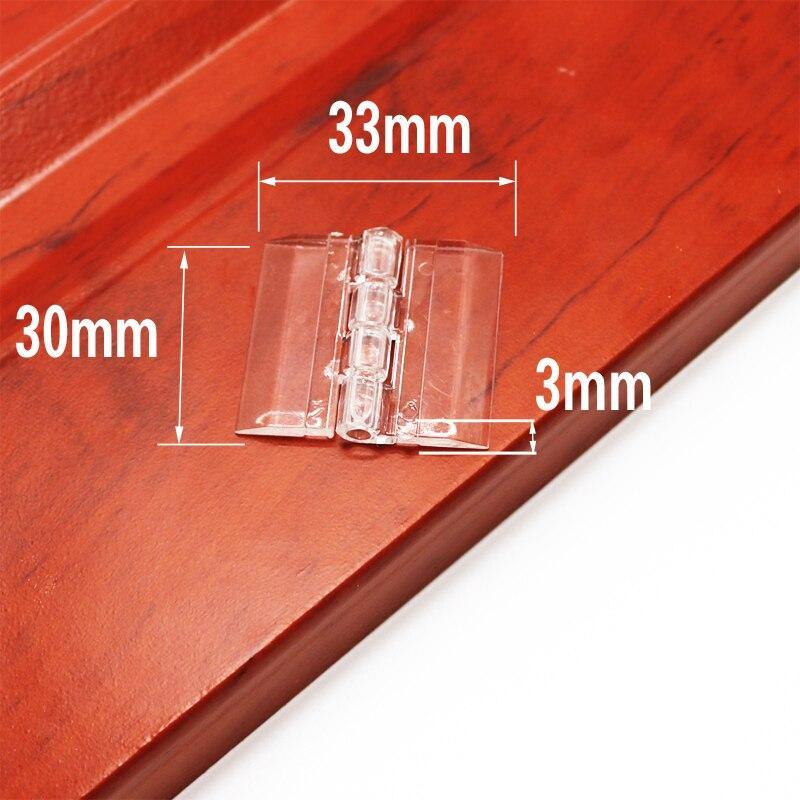 10 Stück 25X33mm 30X33mm 45x33mm 65x42mm Plastik Klapp-Scharniere Transparent Plexiglas Scharnier Haltbar Klar Acryl