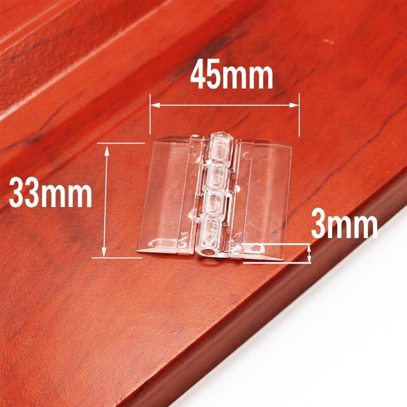 10 Stück 25X33mm 30X33mm 45x33mm 65x42mm Plastik Klapp-Scharniere Transparent Plexiglas Scharnier Haltbar Klar Acryl