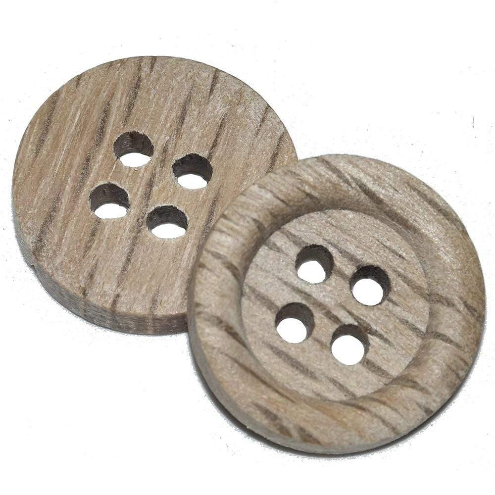 10 pieces 30 pieces natural color chestnut wood textured wooden buttons 15-30mm sewing scrapbooking for clothing handmade 4 holes button