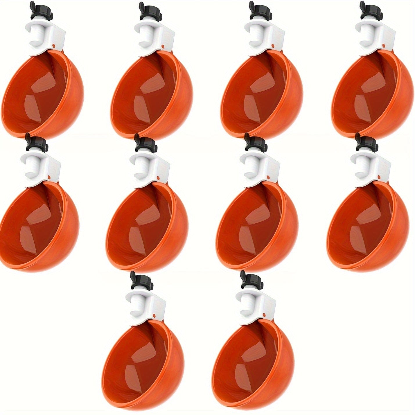 5 Packs, Große automatische Hühnertrinkbecher Hühnertränker geeignet für Küken, Enten, Gänse,Truthahn und Kaninchen Geflügeltränkerset (Orange)