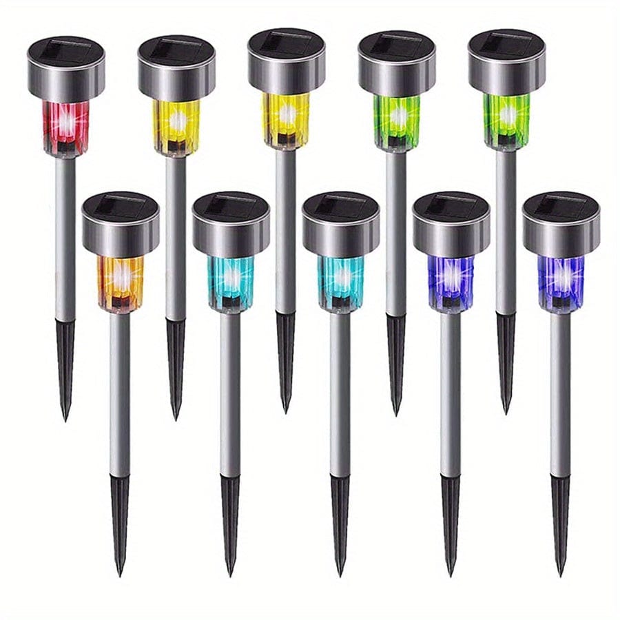 10 Packs Solar Außenlichter, Solar Gartenlichter, Wasserdichte Außenlichter, Solar Landschaftsbeleuchtung, Für Gehweg, Terrasse, Garten, Rasen, Gehweg, Weihnachten, Halloween, Partys