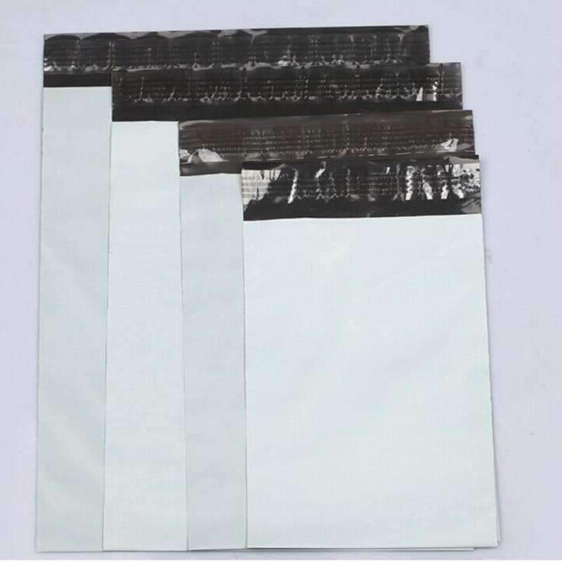 10 Stck./Los Weiße Kurierbeutel Kurierumschlag Versandbeutel Mailbeutel Versandtaschen Umschlag Selbstklebende Versiegelung Kunststofftasche