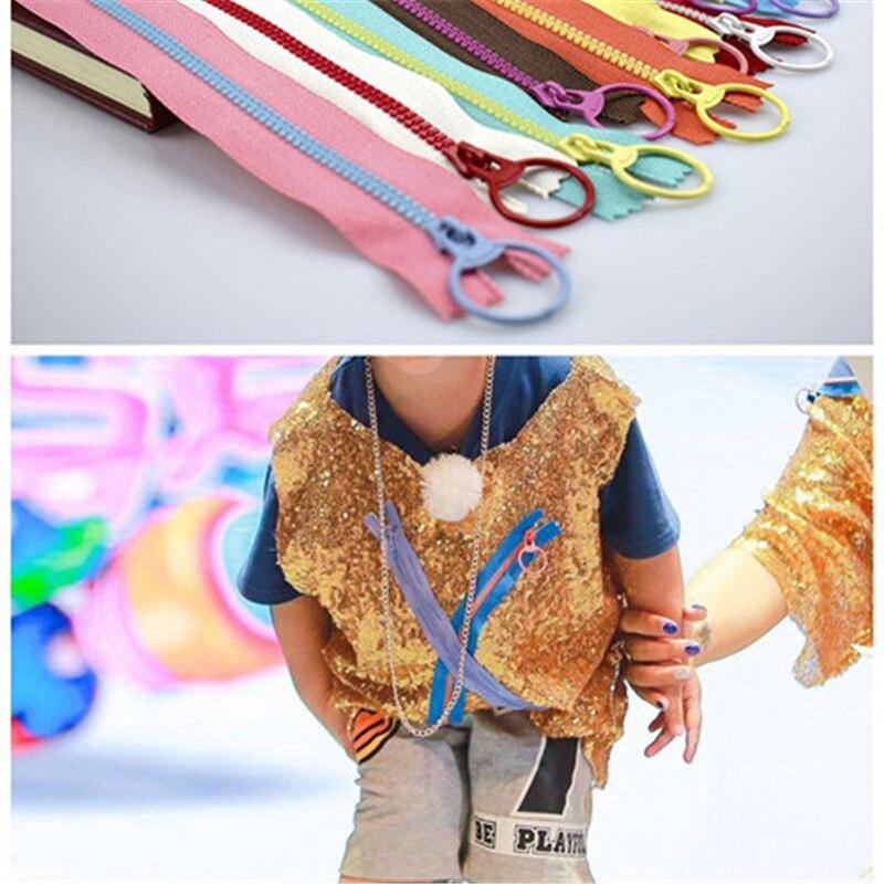 10 pieces Meetee 15-40 cm 3# closed ends resin zipper pull ring zipper slider head for sewing bags wallet purse fabric accessories crafts