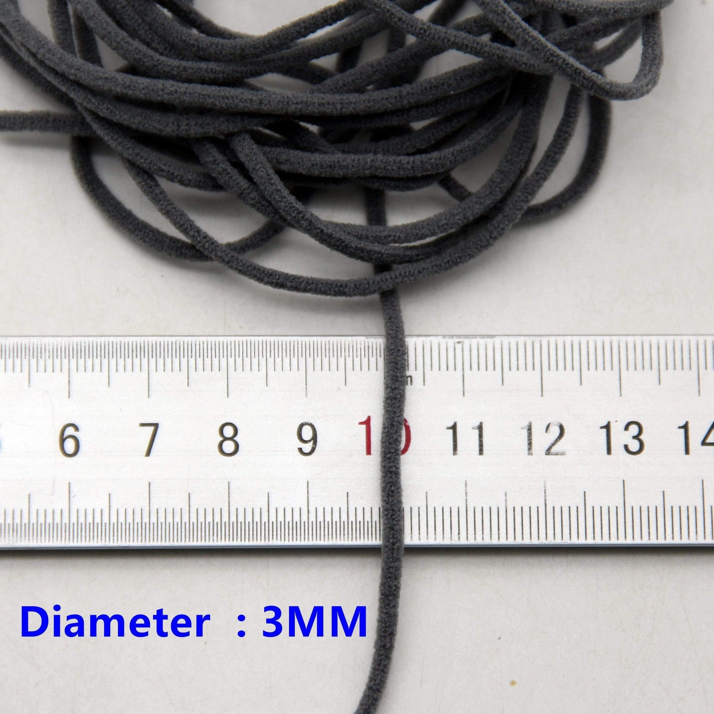10Yard 3MM Round Mouth Guard Elastic Band Mask Rope Rubber Band Tape Mask Ear Hanging Rope Belt Cord Oil Core DIY Sewing Craft