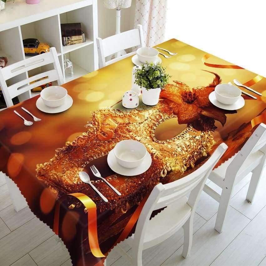 Weihnachtstischdecke Polyester Staubdichte Tischdecke X-mas Dankeschön Abendessen 3D Tischdecke Heim Party Dekor OEM Stoff