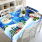 Weihnachtstischdecke Polyester Staubdichte Tischdecke X-mas Dankeschön Abendessen 3D Tischdecke Heim Party Dekor OEM Stoff