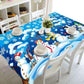 Weihnachtstischdecke Polyester Staubdichte Tischdecke X-mas Dankeschön Abendessen 3D Tischdecke Heim Party Dekor OEM Stoff