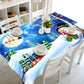 Weihnachtstischdecke Polyester Staubdichte Tischdecke X-mas Dankeschön Abendessen 3D Tischdecke Heim Party Dekor OEM Stoff
