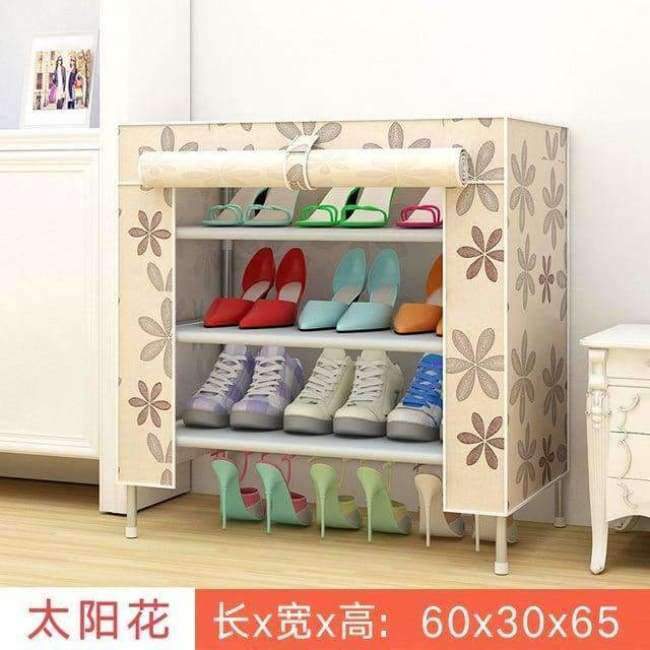 3-Tier Schuhregal Vliesstoffe Einfach zu installieren Schuhschrank Regal Aufbewahrungsorganisator Stand Halter Platzsparendes Möbel für Zuhause