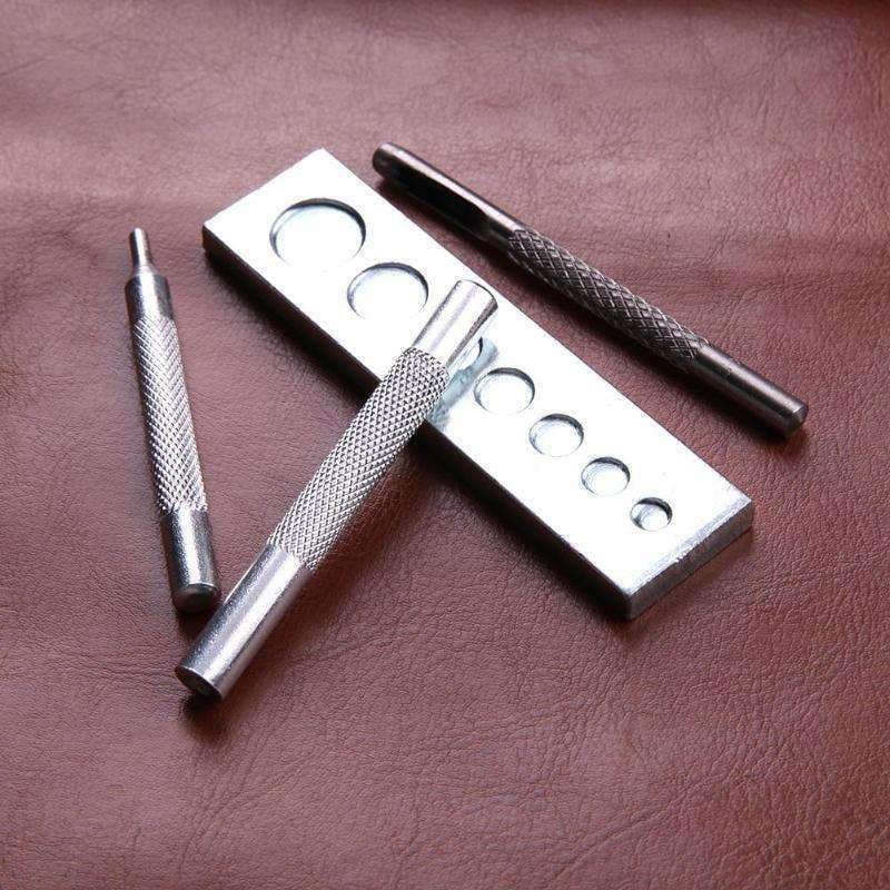 11-piece/set metal leather tools for leather punching snap fastener kit rivet set basic leather tool kit