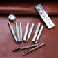11-piece/set metal leather tools for leather punching snap fastener kit rivet set basic leather tool kit