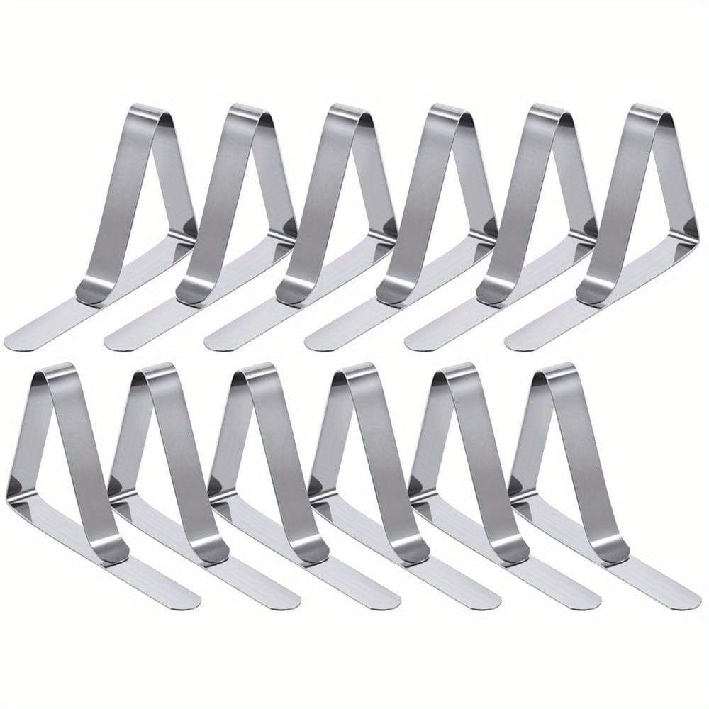 6/12/18/24/30pcs Tischdeckenclips, Heavy Duty Picknicktischclips, Edelstahl Tischdeckenhalterungsclips, Tischdeckenhalter Ideal für Restaurant-Picknicks, Festzelte, Hochzeiten, Abschlussfeiern