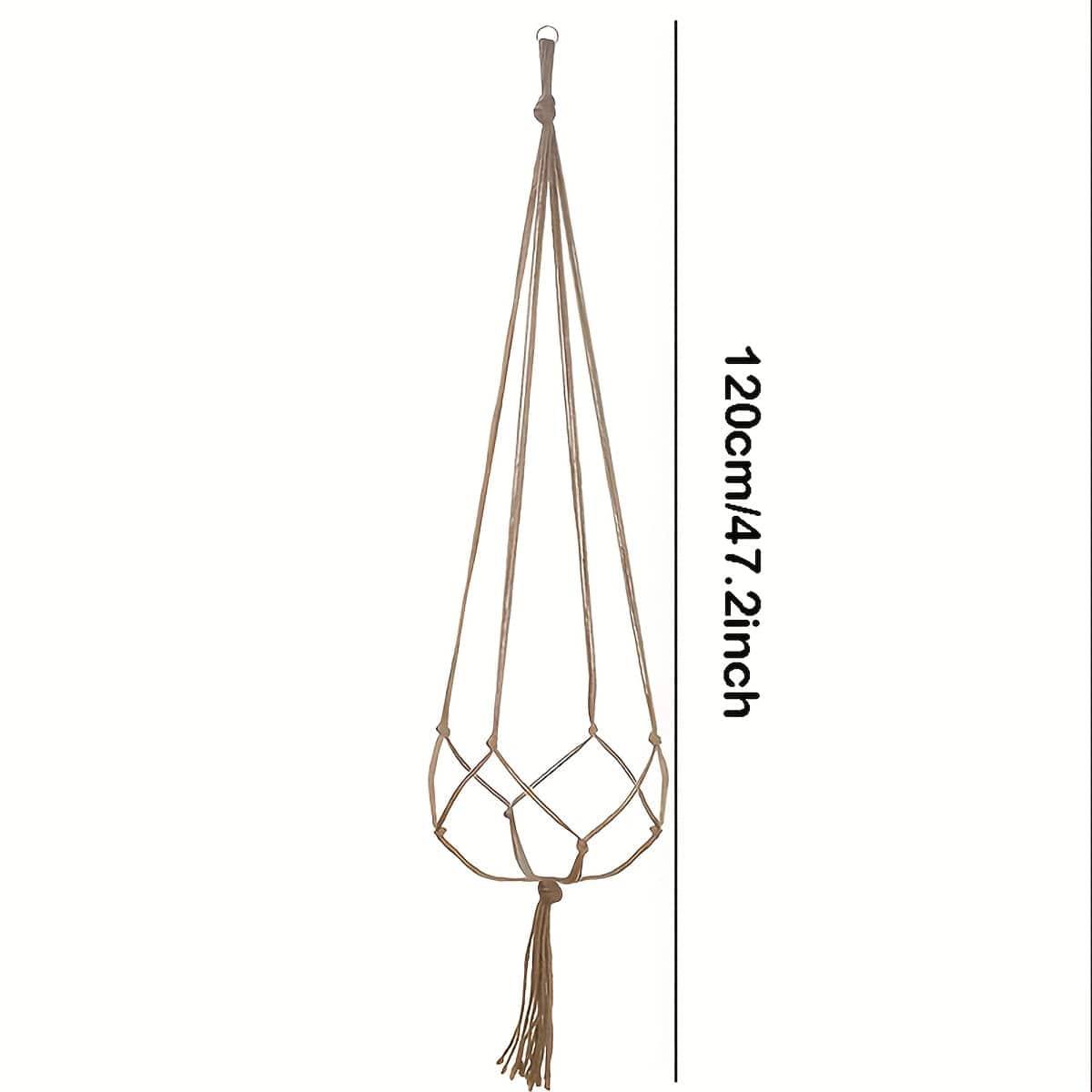 3 Stück/Set, Garten Woven Hängender Rahmen Blumentopf Netz Tasche Hanfseil Einfache Innen- und Außenhängende Korbdekoration