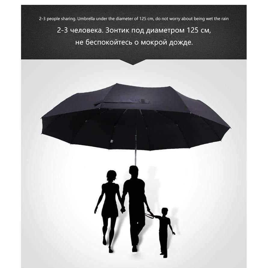 125cm Automatic Umbrella Men's Rain Women's 3-Fold Windproof Large Paraguas Men Women Large Umbrella Outdoor Parapluie