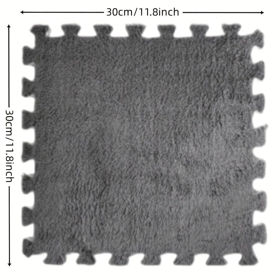 12 Stück, Kreatives Puzzle Splicing Teppich, Vollständige Stadtblock Bodenmatte, Einfarbiges quadratisches Nachttischdecke Schlafzimmermatte Fußdecke, 29,97*29,97 cm, Wohnkultur, Zimmerdekoration, Einweihungsgeschenk
