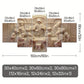 5 Stück Holzrahmen Leinwand Poster, Religiöse Kunst, Gott Schöpfer Leinwand Poster, Ideales Geschenk für Schlafzimmer Wohnzimmer Flur, Wandkunst, Wanddekoration, Winterdekoration, Wanddekoration, Raumdeko
