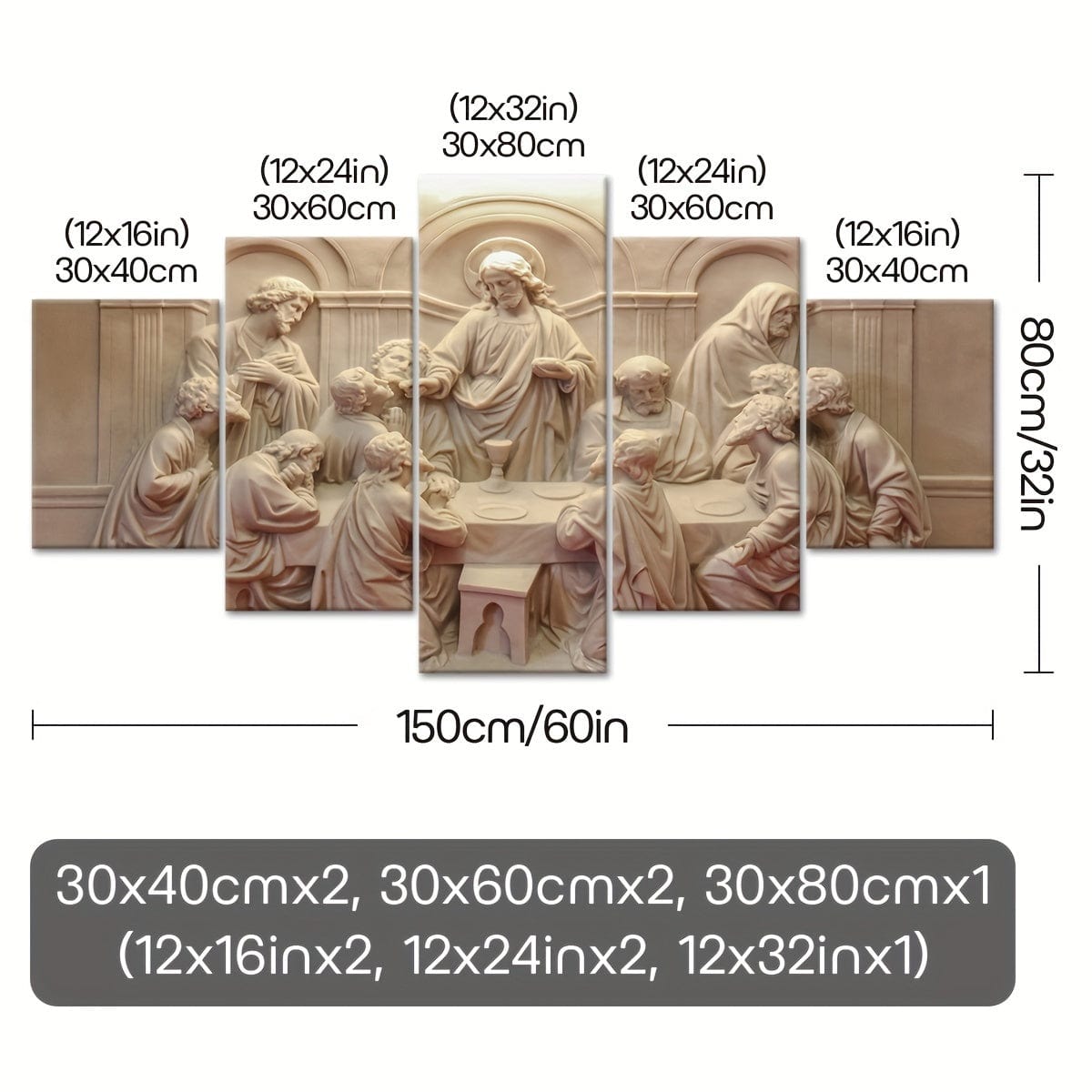 5 Stück Holzrahmen Leinwand Poster, Religiöse Kunst, Gott Schöpfer Leinwand Poster, Ideales Geschenk für Schlafzimmer Wohnzimmer Flur, Wandkunst, Wanddekoration, Winterdekoration, Wanddekoration, Raumdeko
