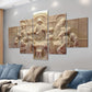 5 Stück Holzrahmen Leinwand Poster, Religiöse Kunst, Gott Schöpfer Leinwand Poster, Ideales Geschenk für Schlafzimmer Wohnzimmer Flur, Wandkunst, Wanddekoration, Winterdekoration, Wanddekoration, Raumdeko