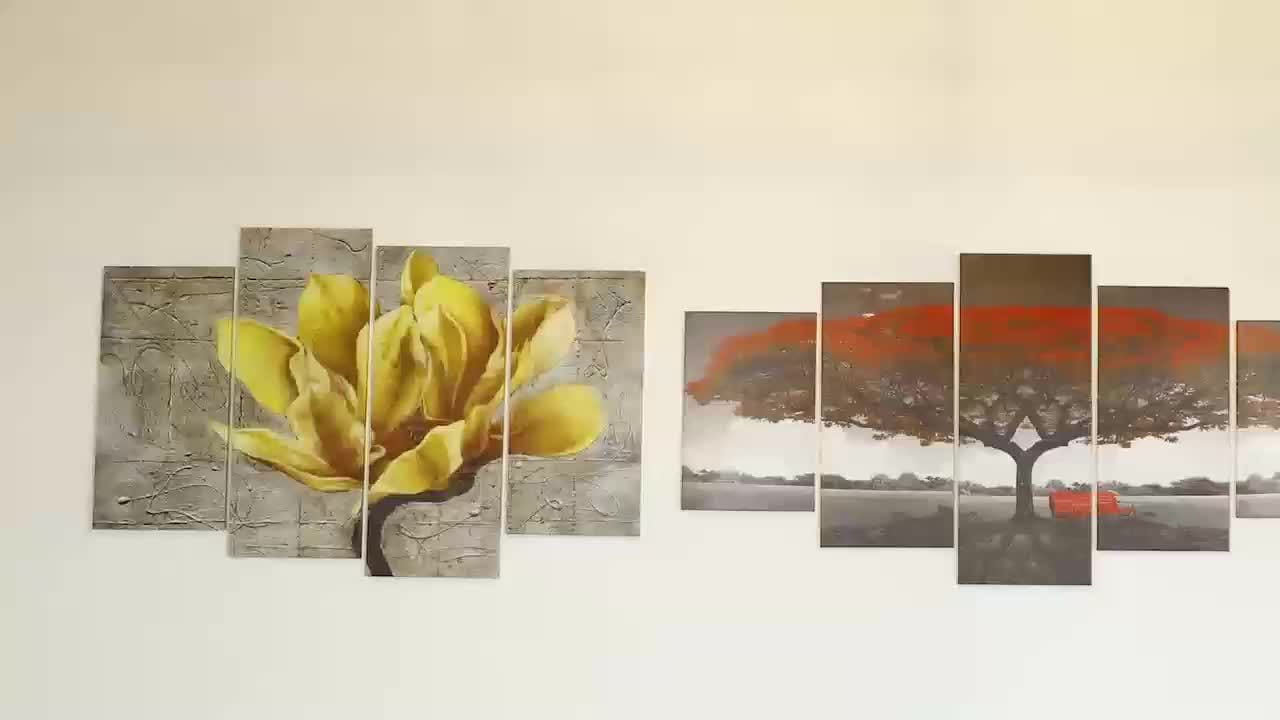 5 Stück Holzrahmen Leinwand Poster, Religiöse Kunst, Gott Schöpfer Leinwand Poster, Ideales Geschenk für Schlafzimmer Wohnzimmer Flur, Wandkunst, Wanddekoration, Winterdekoration, Wanddekoration, Raumdeko
