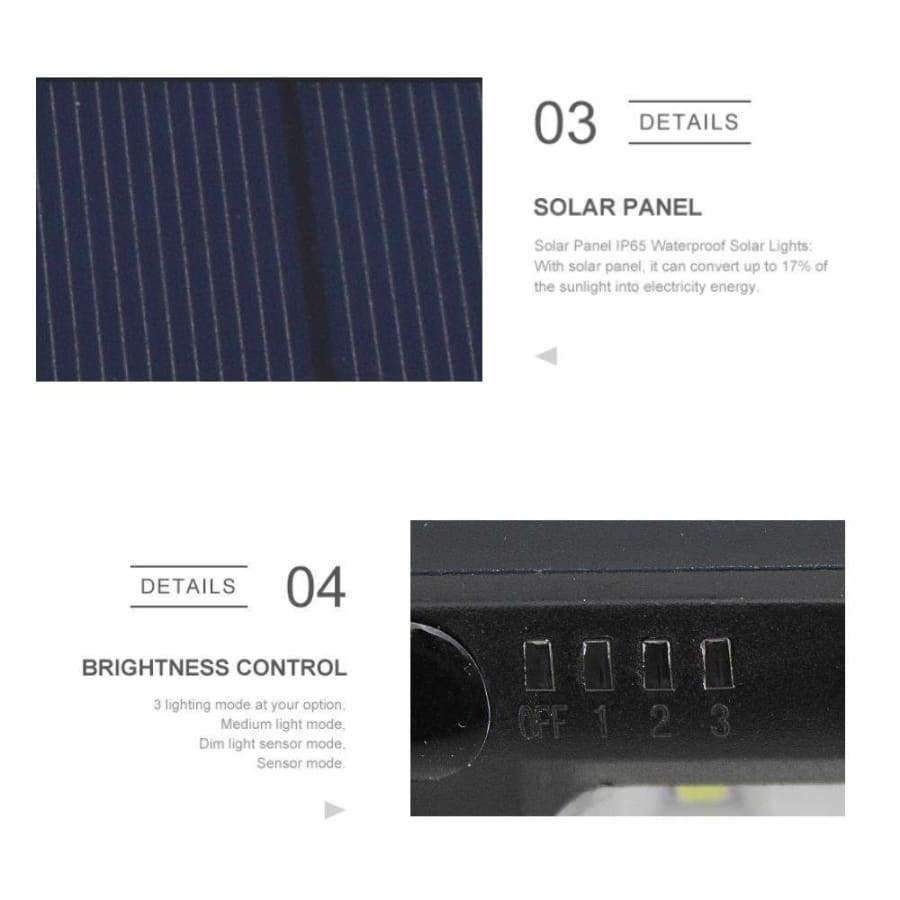 136/90/118 LED Solar-Wandleuchte Bewegungsmelder PIR LED Solar-Wegeleuchten wasserdicht IP65 Außenbeleuchtung Garten Straßen Wandleuchte