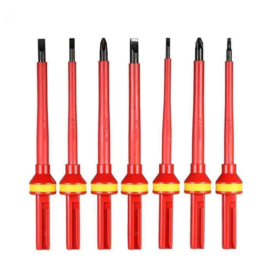 13pcs 1000V Hand tools interchangeable insulated screwdriver set + magnetic slotted, Philips, Pozidriv, and Torx bits electrician tools