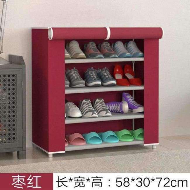 3-Tier Schuhregal Vliesstoffe Einfach zu installieren Schuhschrank Regal Aufbewahrungsorganisator Stand Halter Platzsparendes Möbel für Zuhause