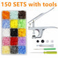 U-Shape Closure Snap Pliers & 360 Sets T5 Snap Buttons Plastic Buttons Kit Snap Buttons Fabric Buttons DIY Sewing and Craft Tool