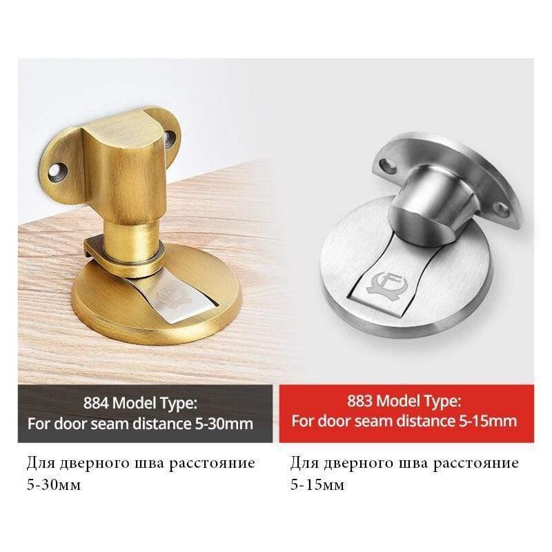 Verstellbarer Türhalter Edelstahl Magnetischer Türstopper Ohne Bohren Sticker Wasserfester Türstop Möbel Türbeschläge