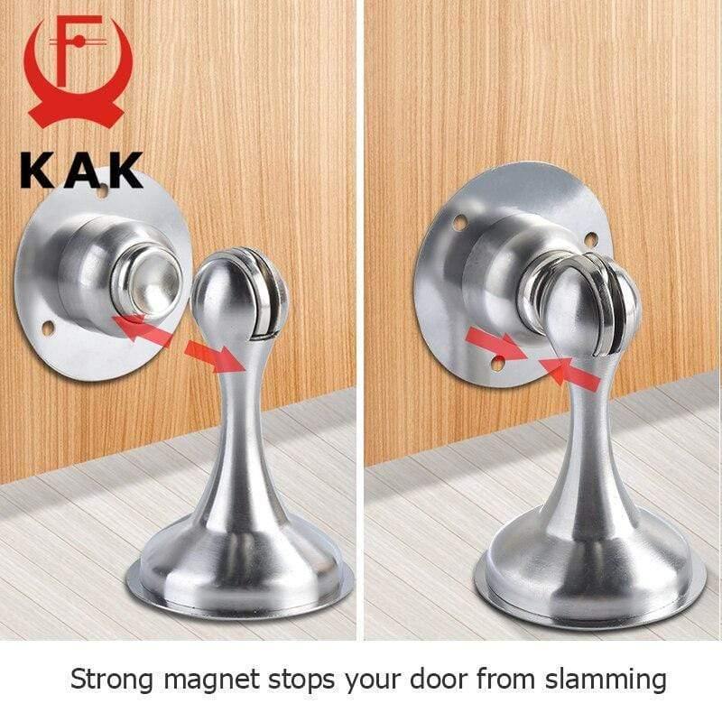 Edelstahl Magnet Türstopper Aufkleber Versteckte Türhalter Boden Wandmontierte nagelfreie Türstopper Türbeschläge