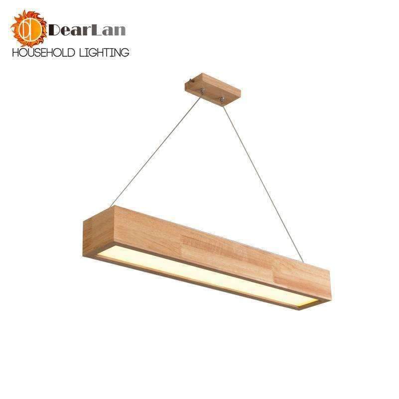 15W/25W/30W LED Holz Pendelleuchte mit Acrylschirm, Einfache Moderne Stil Pendellampe für Wohnzimmer/Sitzzimmer/Schlafzimmer