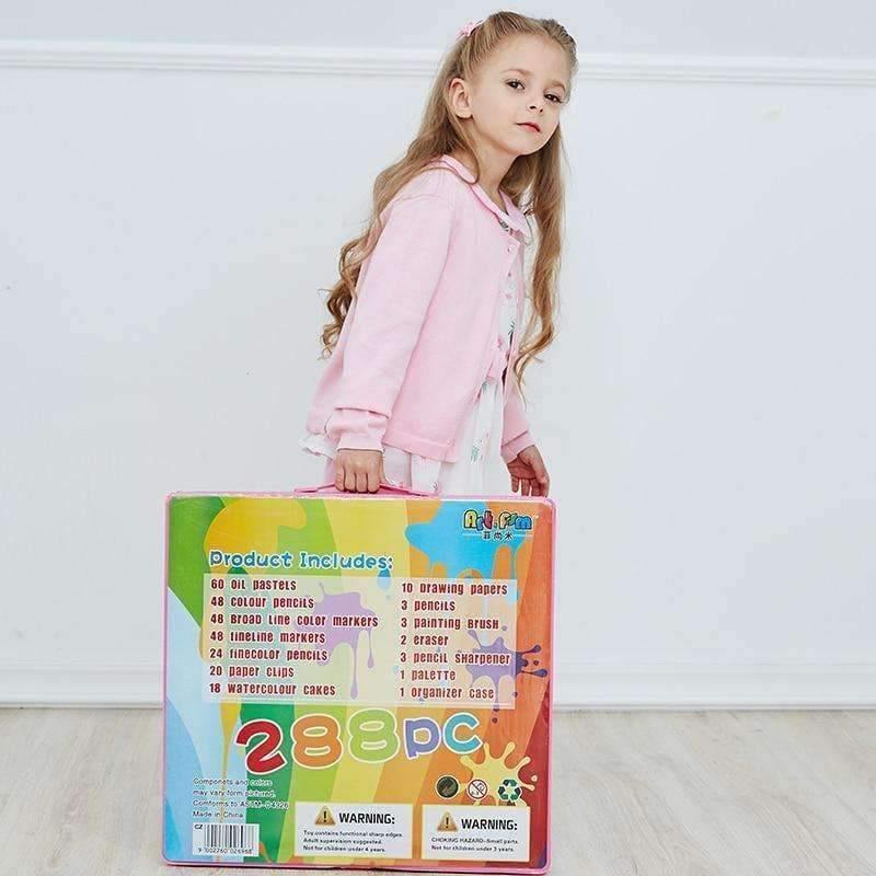 168/288pcs Kunstset Malen Aquarell Zeichnen Werkzeuge Kunst Marker Pinsel Stift Zubehör Kinder Für Geschenkschachtel Büro Schreibwaren