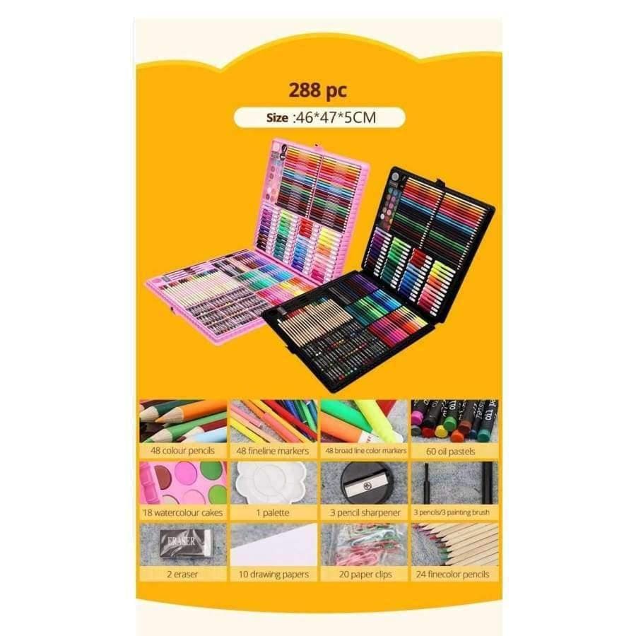 168/288pcs Kunstset Malen Aquarell Zeichnen Werkzeuge Kunst Marker Pinsel Stift Zubehör Kinder Für Geschenkschachtel Büro Schreibwaren