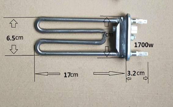 Temperaturregelung Wasserheizungsrohr Elektrische Wasserheizer Teile Waschmaschine Heizelement mit Sensor Edelstahl