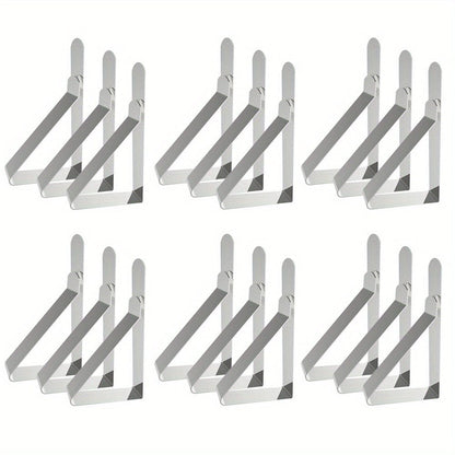 6/12/18/24/30pcs Tischdeckenclips, Heavy Duty Picknicktischclips, Edelstahl Tischdeckenhalterungsclips, Tischdeckenhalter Ideal für Restaurant-Picknicks, Festzelte, Hochzeiten, Abschlussfeiern
