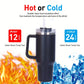 1 Stück 40 Oz Tumbler mit Deckel und Strohhalm, 18/8 Edelstahl Vakuum isolierter Reisebecher, Thermo- & Eiskaffee-Becher, doppelwandige auslaufsichere Sportwasserflasche für heiße und kalte Getränke